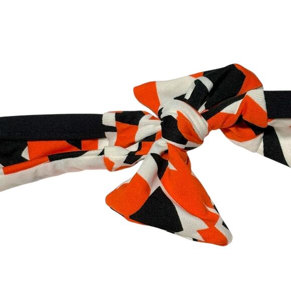 NWT Fendi Bikini - US Size 8 - Black/White/Orange Bold Abstract Geometric - Picture 12 of 16
